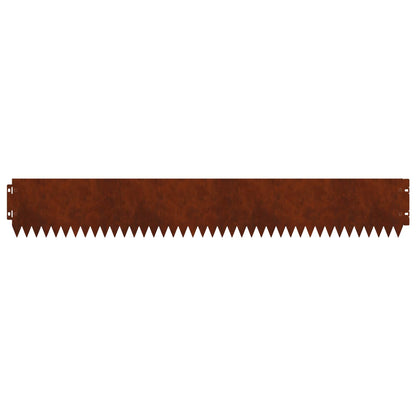 Gazonrand 30 pcs 103 x 15 cm Staal Roestig