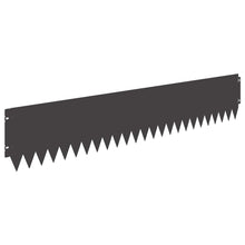Gazonrand 10 pcs 103 x 20 cm Staal Zwart