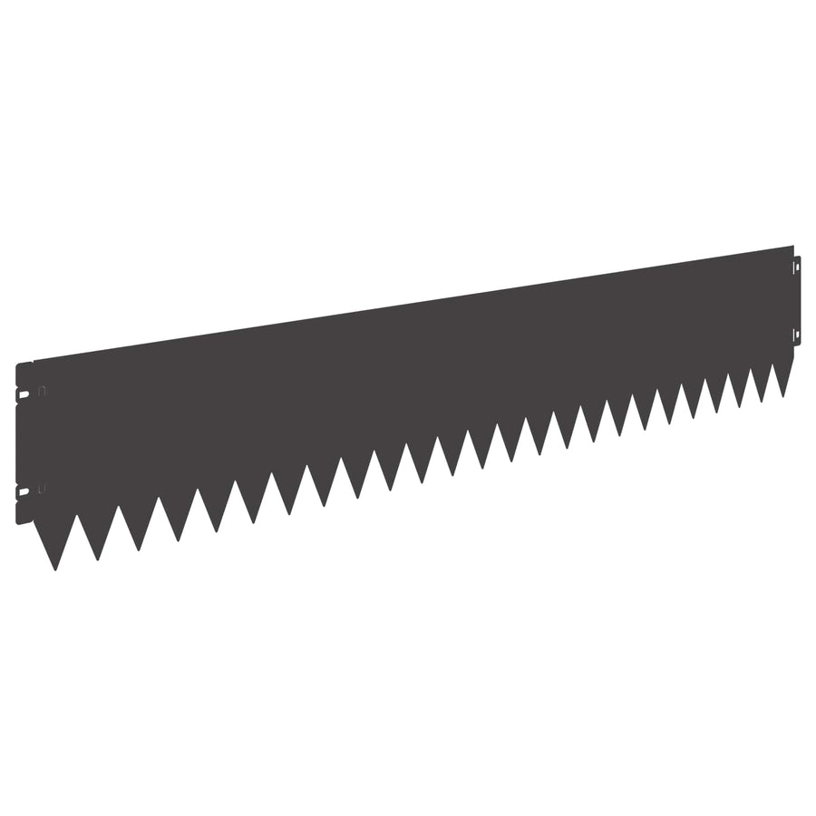 Gazonrand 10 pcs 103 x 20 cm Staal Zwart