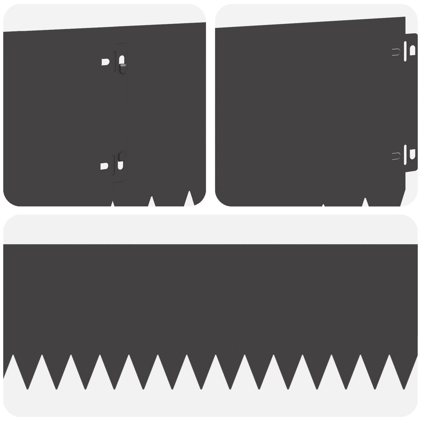 Gazonrand 20 pcs 103 x 20 cm Staal Zwart