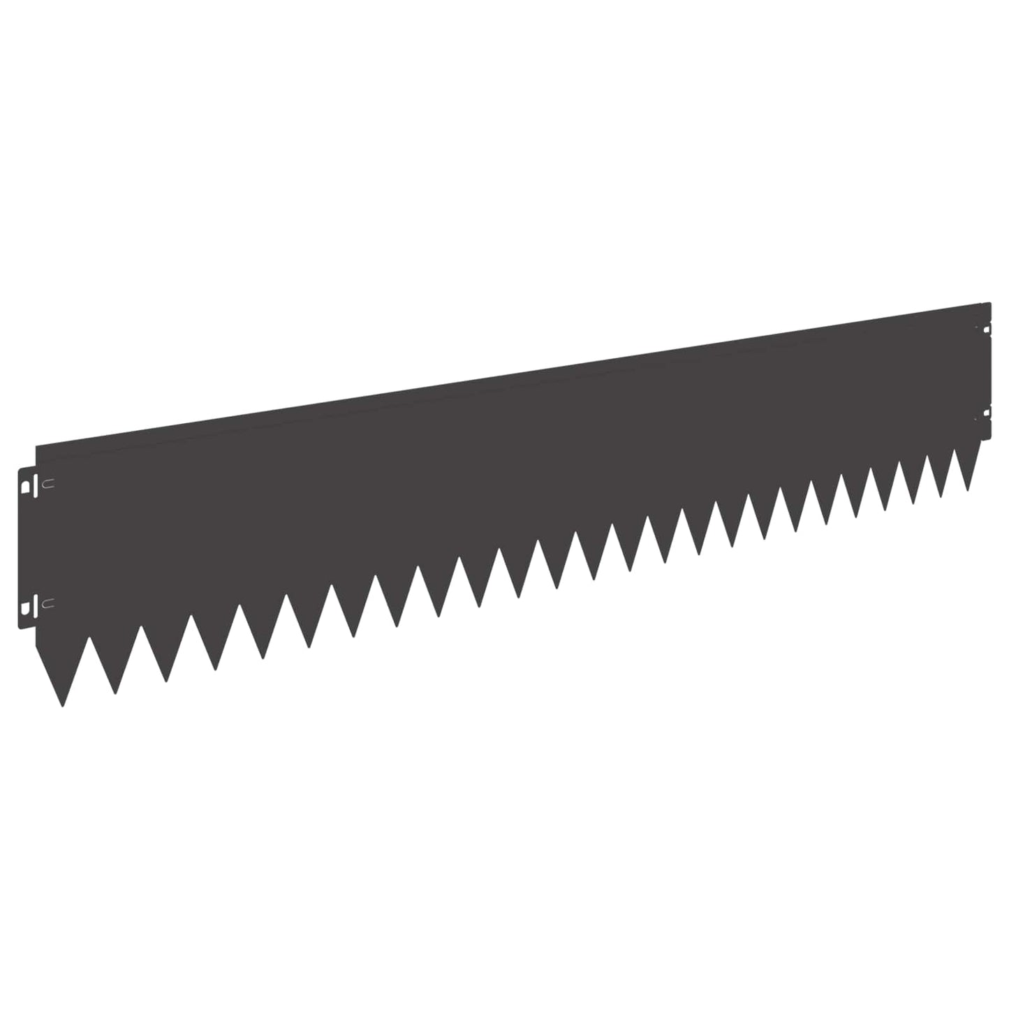 Gazonrand 20 pcs 103 x 20 cm Staal Zwart