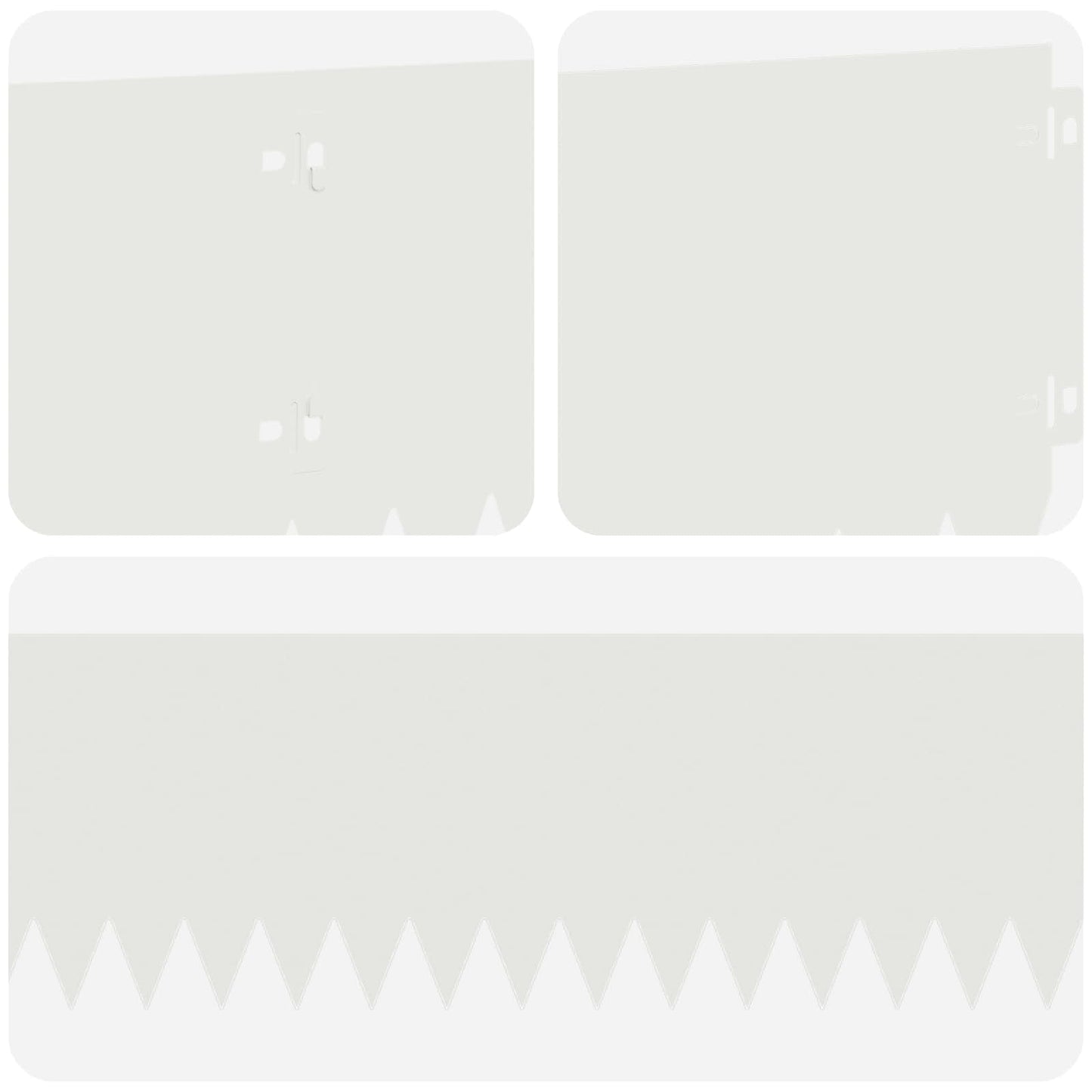 Gazonrand 10 pcs 103 x 20 cm Staal Wit