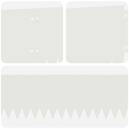 Gazonrand 30 pcs 103 x 20 cm Staal Wit