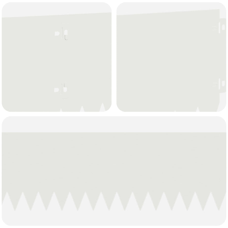 Gazonrand 30 pcs 103 x 20 cm Staal Wit