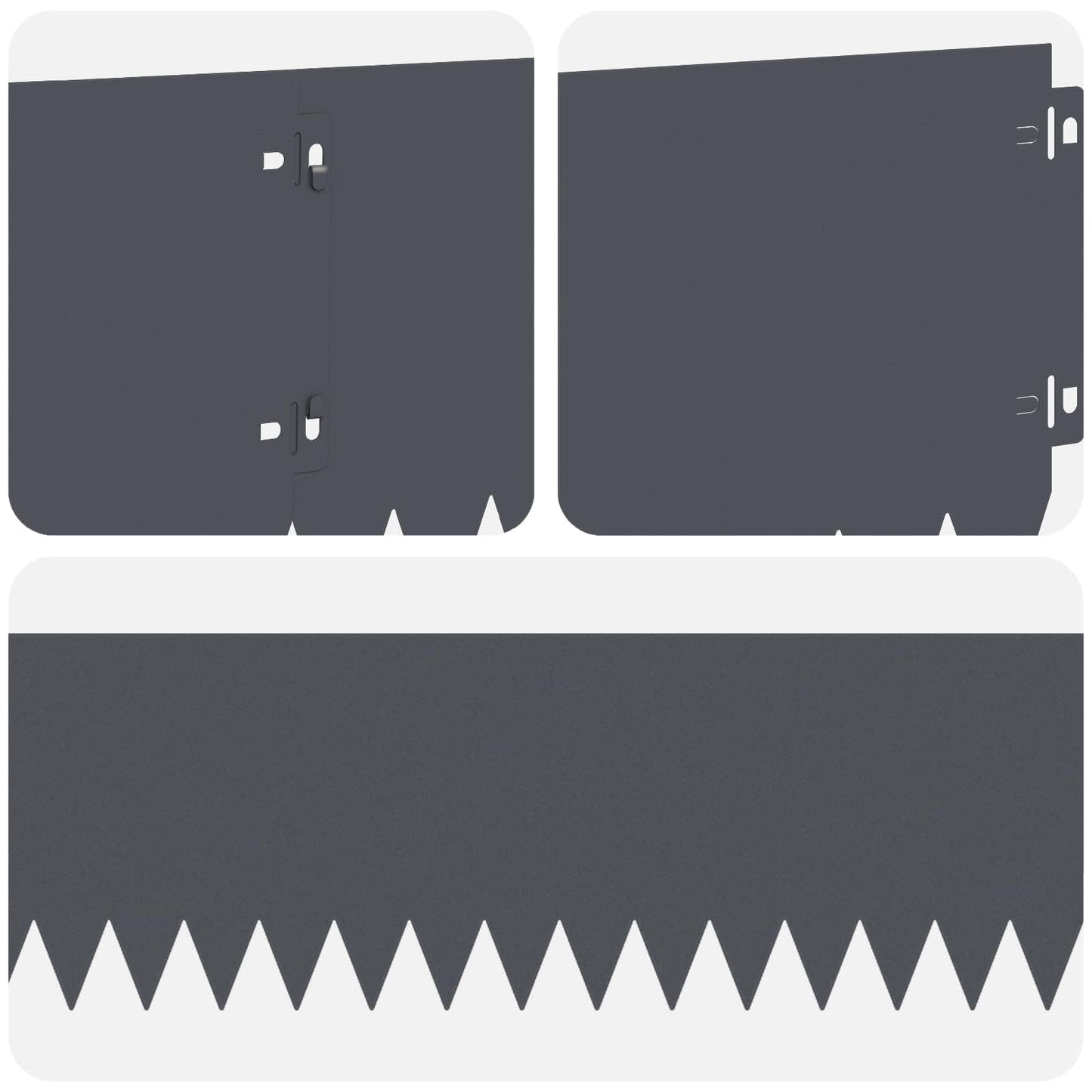 Gazonrand 30 pcs 103 x 20 cm Staal Antracietkleurig