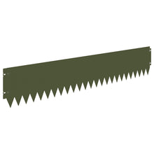 Gazonrand 10 pcs 103 x 20 cm Staal Olijfgroen