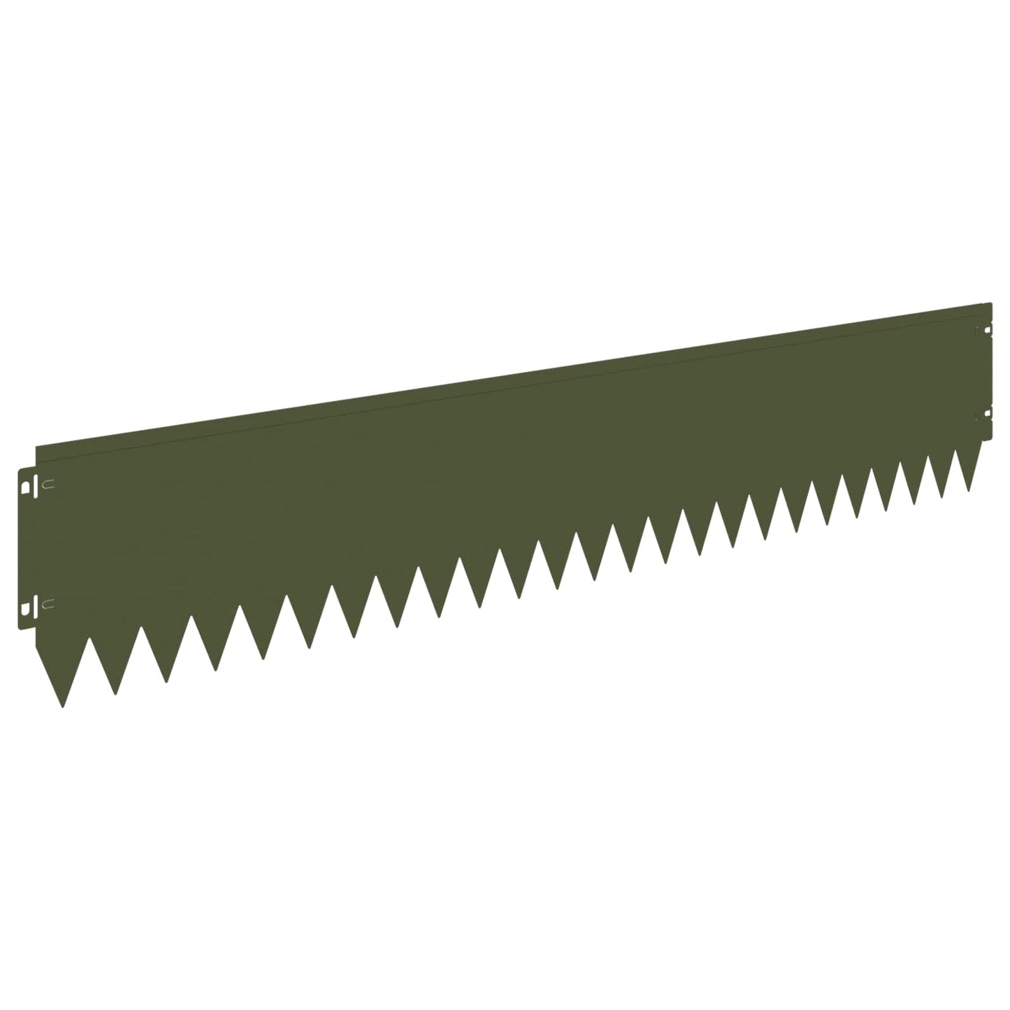 Gazonrand 10 pcs 103 x 20 cm Staal Olijfgroen