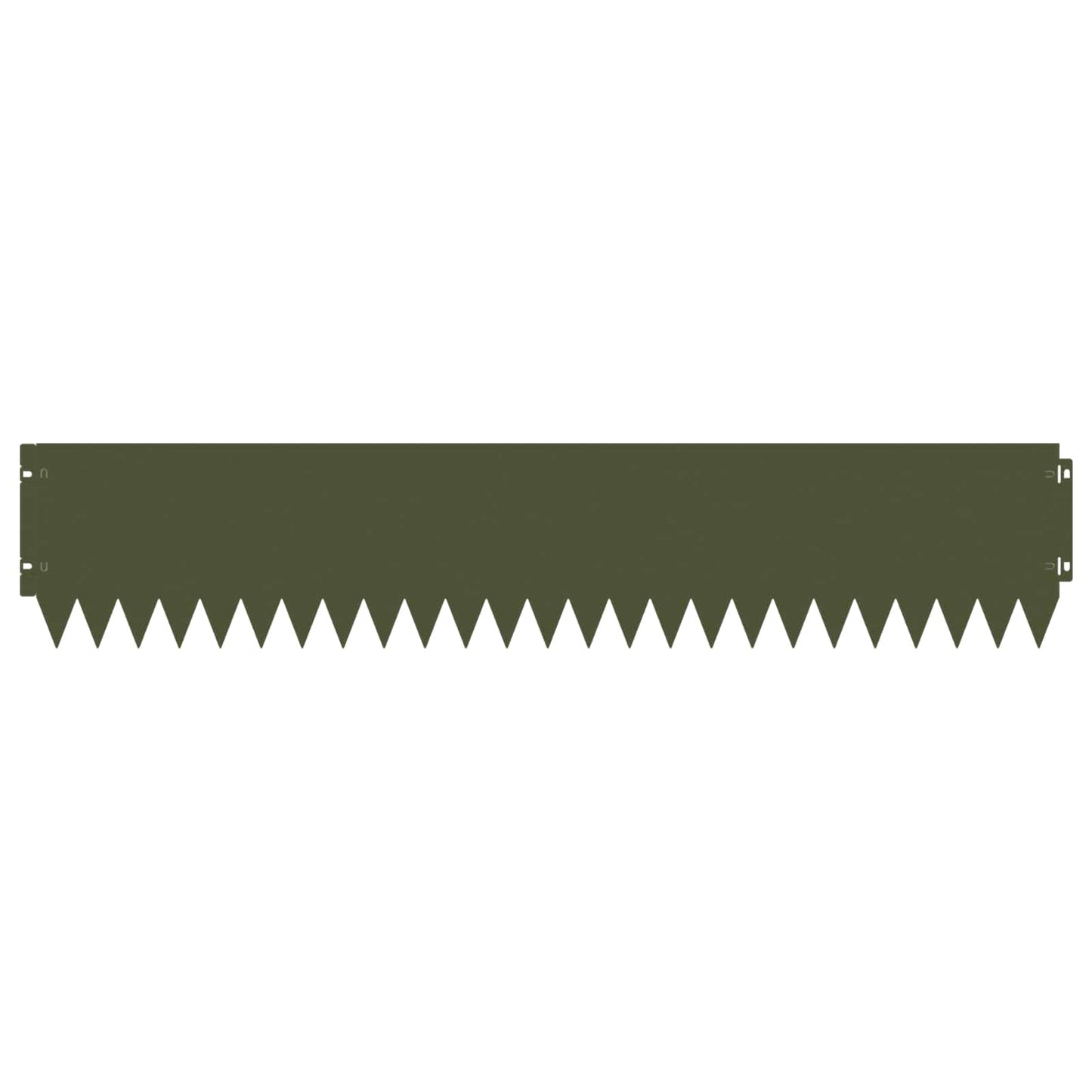 Gazonrand 10 pcs 103 x 20 cm Staal Olijfgroen