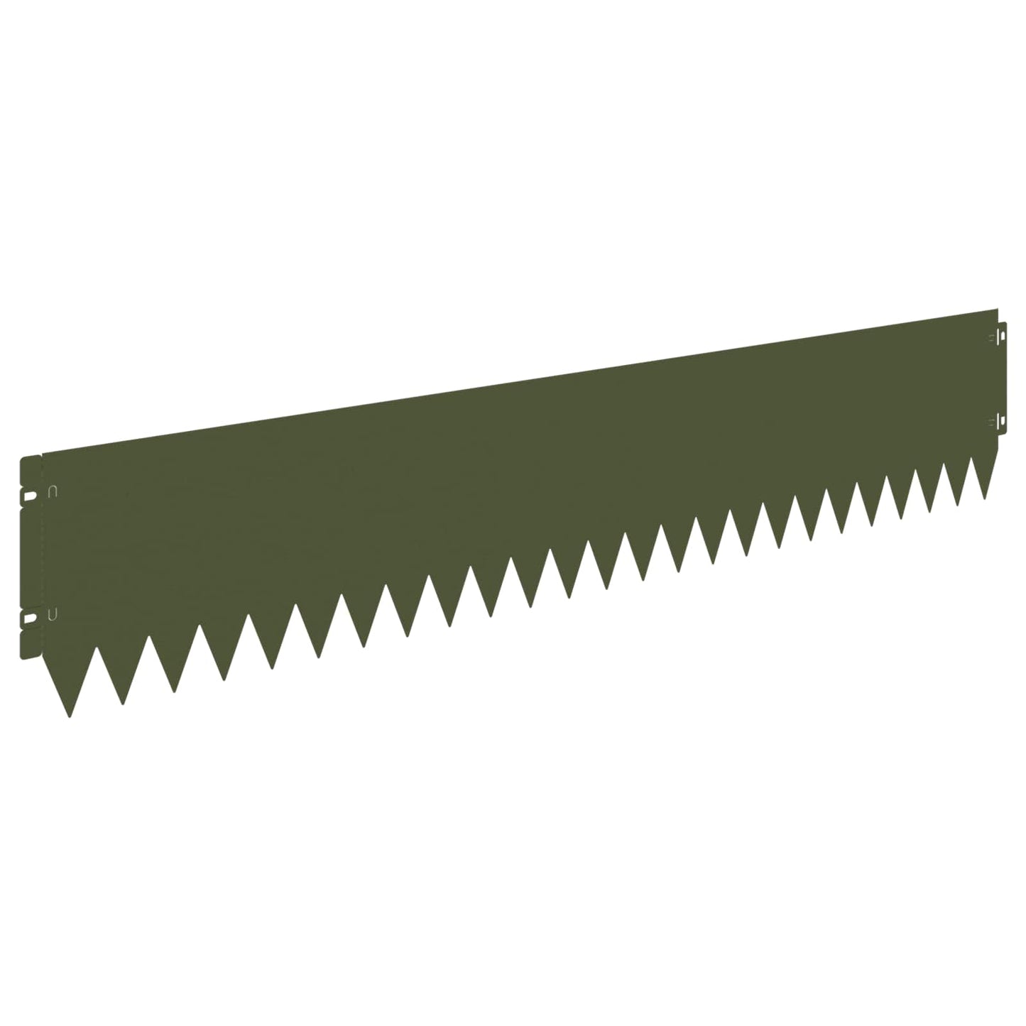 Gazonrand 20 pcs 103 x 20 cm Staal Olijfgroen