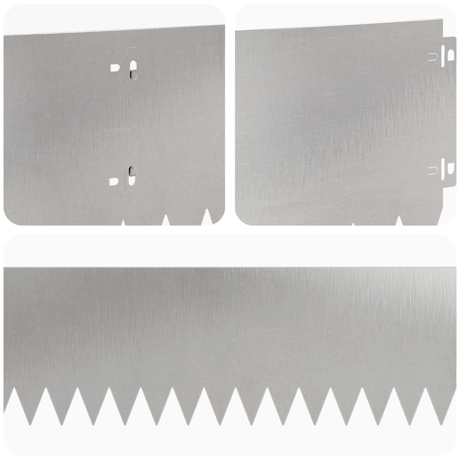 Gazonrand 10 pcs 103 x 20 cm Staal Zilverkleurig