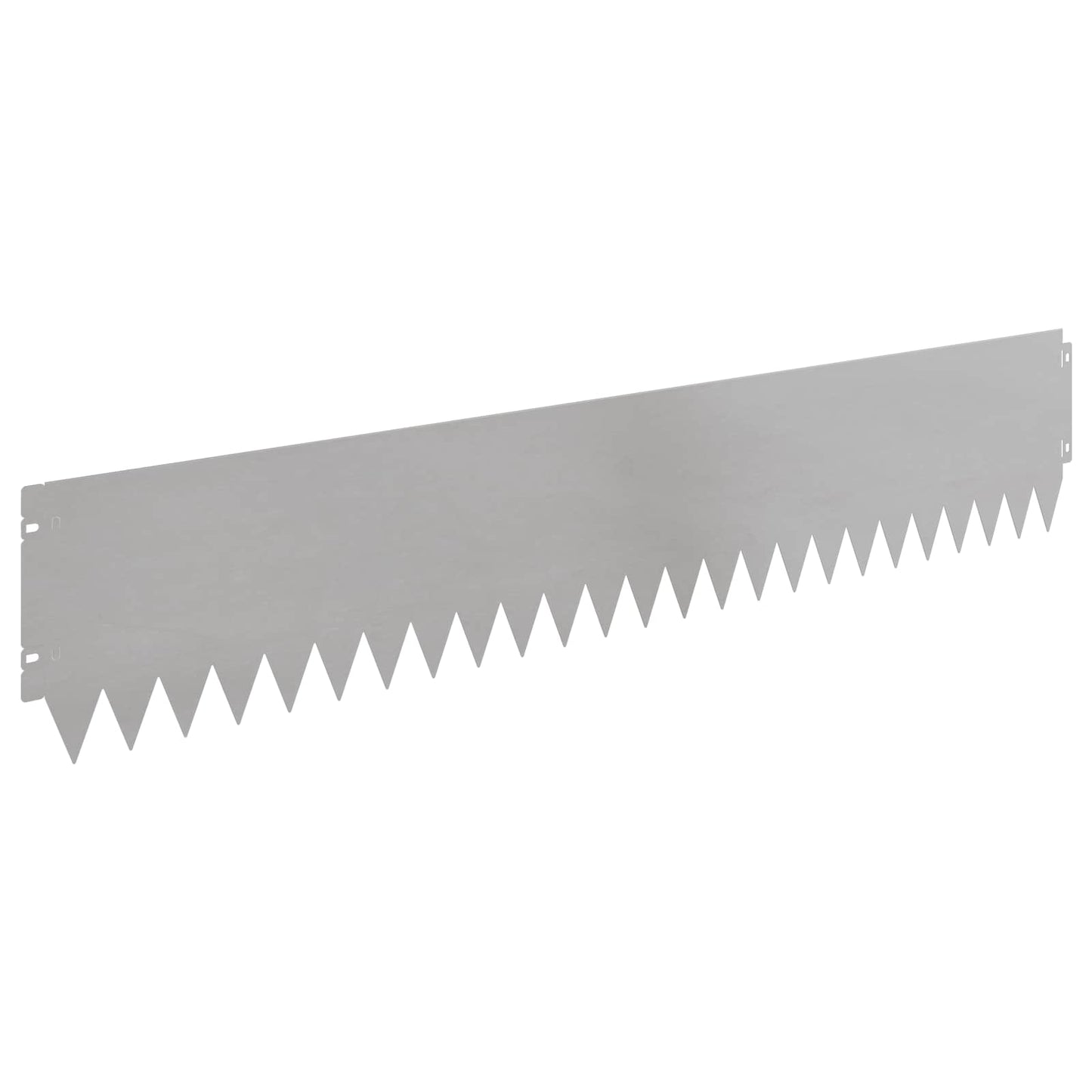 Gazonrand 10 pcs 103 x 20 cm Staal Zilverkleurig