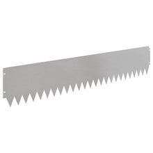 Gazonrand 10 pcs 103 x 20 cm Staal Zilverkleurig