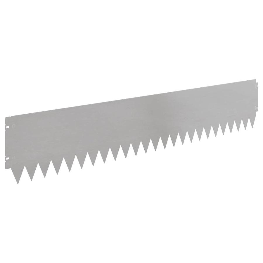 Gazonrand 20 pcs 103 x 20 cm Staal Zilverkleurig
