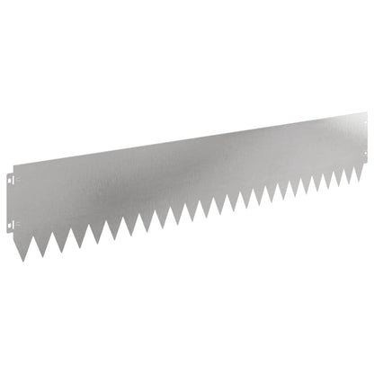 Gazonrand 30 pcs 103 x 20 cm Staal Zilverkleurig