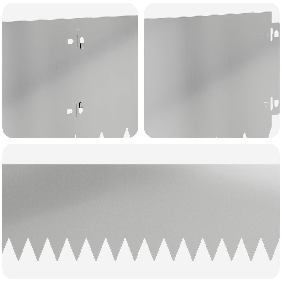 Gazonrand 20 pcs 103 x 20 cm Staal Zilverkleurig