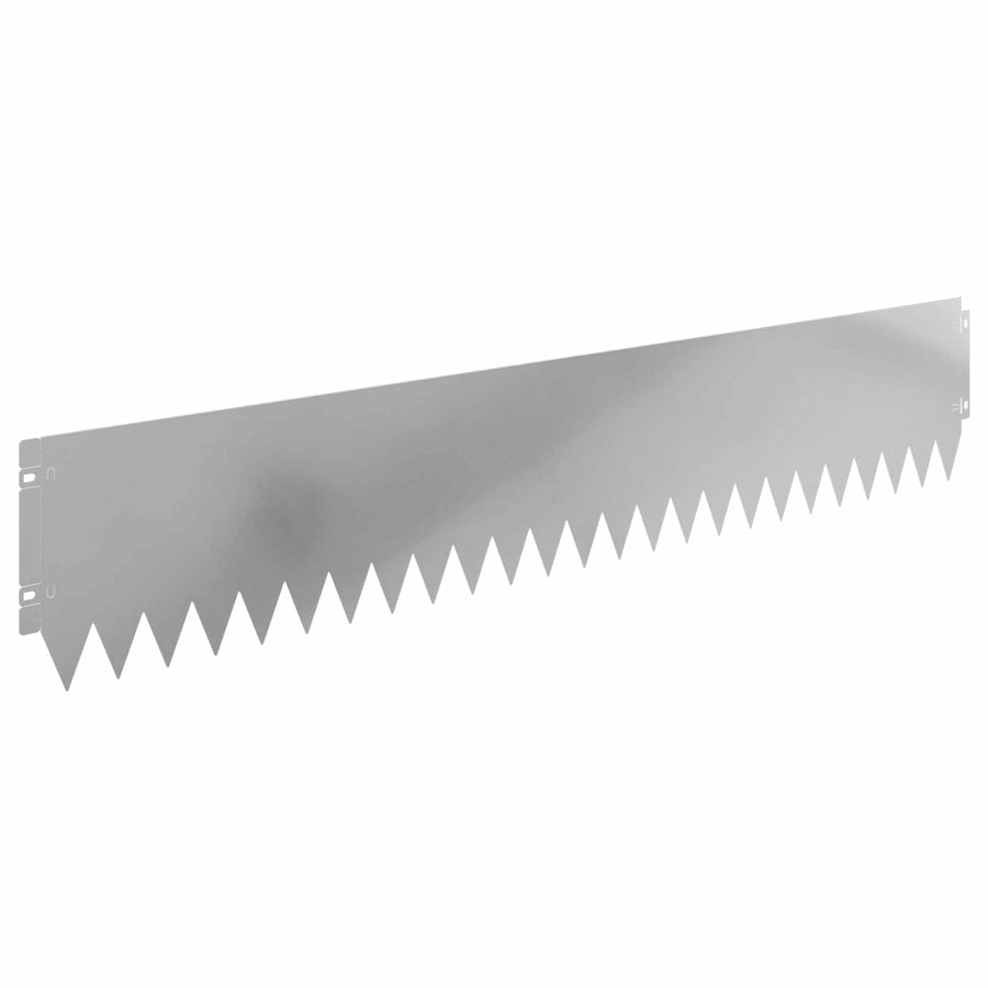 Gazonrand 20 pcs 103 x 20 cm Staal Zilverkleurig