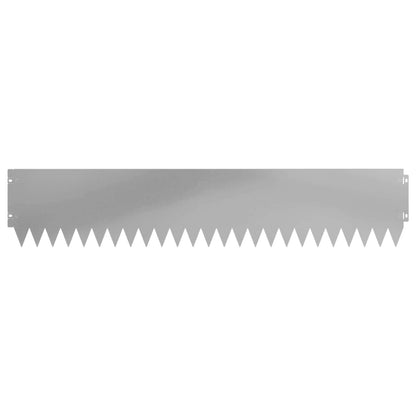 Gazonrand 30 pcs 103 x 20 cm Staal Zilverkleurig