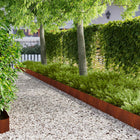 Gazonrand 20 stuks 103x20 cm staal roestig