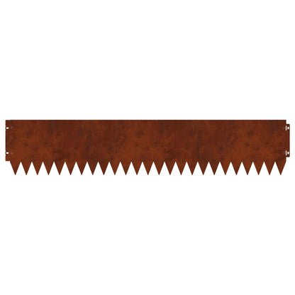 Gazonrand 20 pcs 103 x 20 cm Staal Roestig