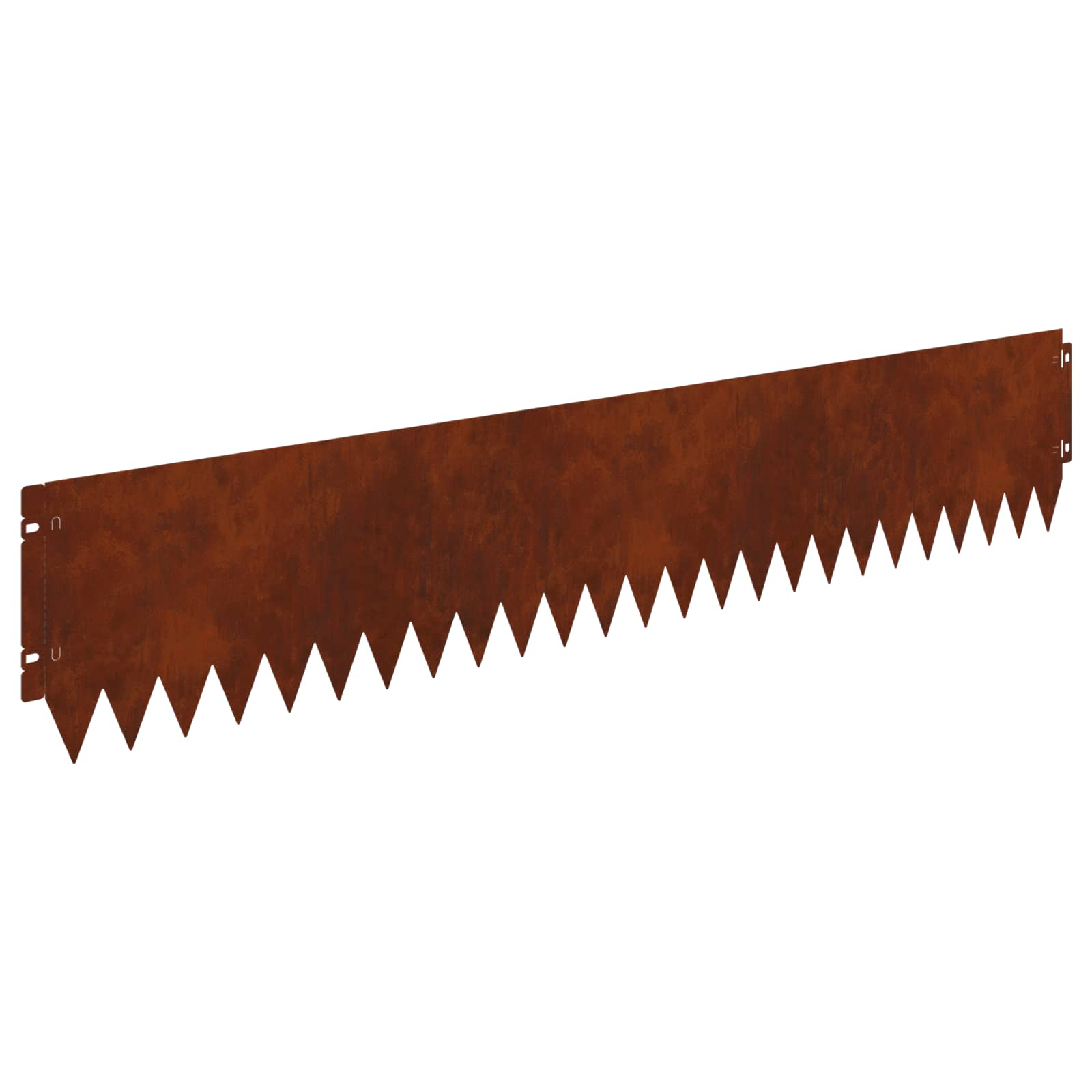 Gazonrand 30 pcs 103 x 20 cm Staal Roestig