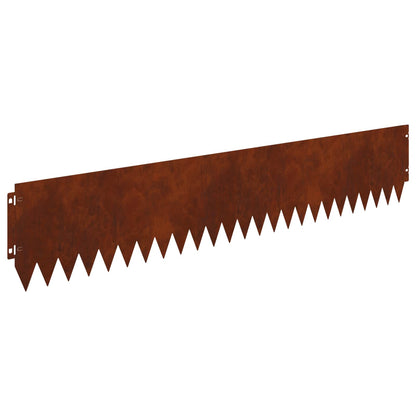 Gazonrand 30 pcs 103 x 20 cm Staal Roestig