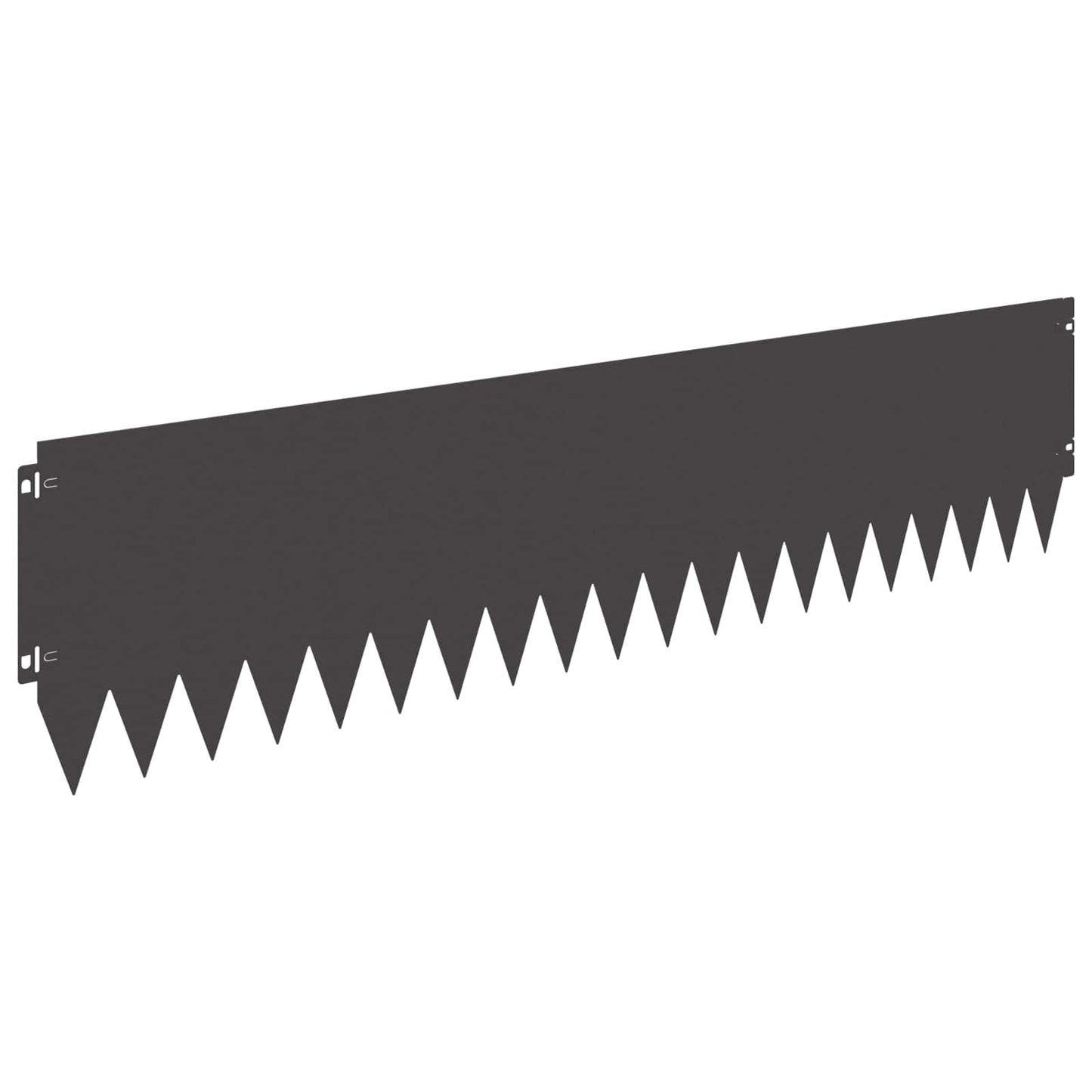 Gazonrand 10 pcs 103 x 25 cm Staal Zwart