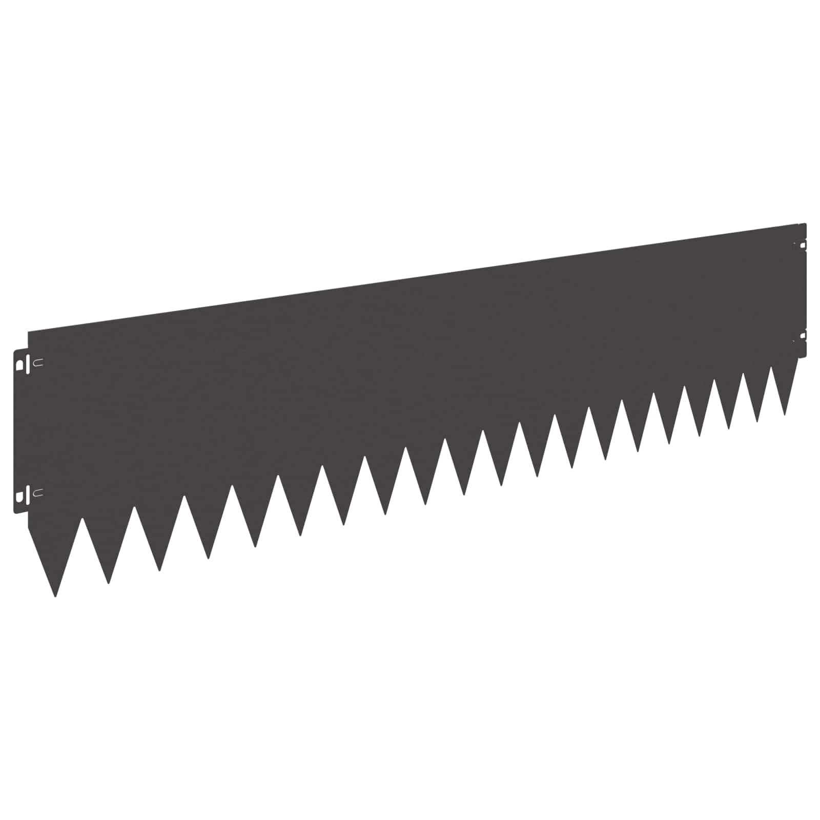 Gazonrand 10 pcs 103 x 25 cm Staal Zwart