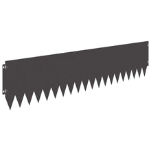 Gazonrand 10 pcs 103 x 25 cm Staal Zwart
