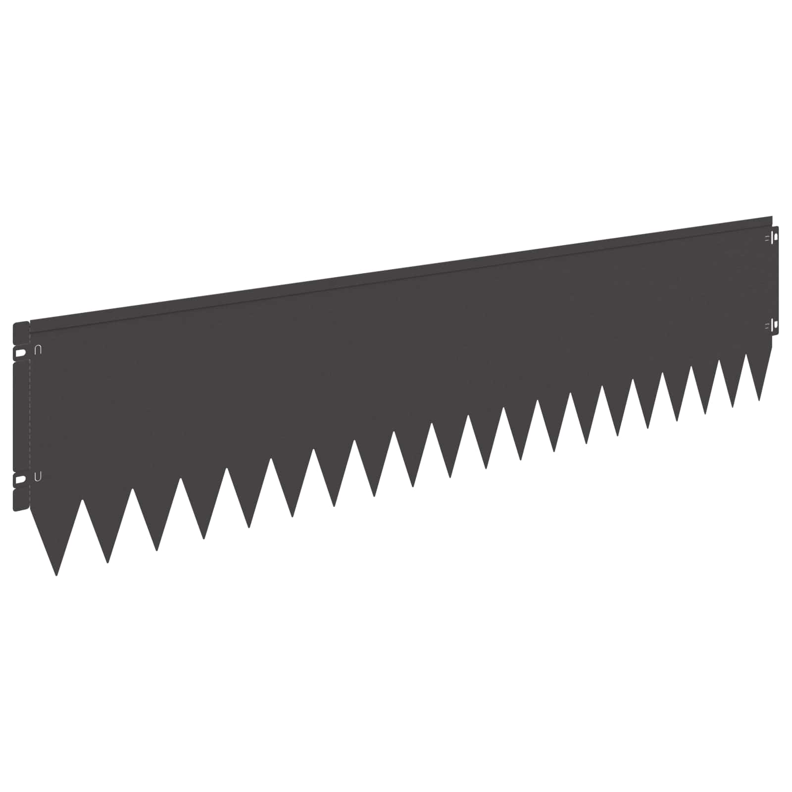 Gazonrand 10 pcs 103 x 25 cm Staal Zwart