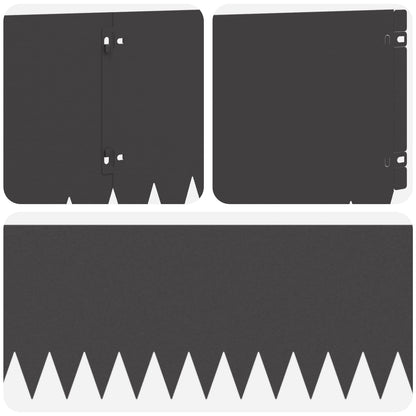 Gazonrand 20 pcs 103 x 25 cm Staal Zwart
