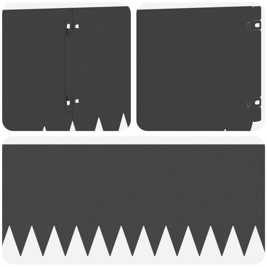 Gazonrand 20 pcs 103 x 25 cm Staal Zwart
