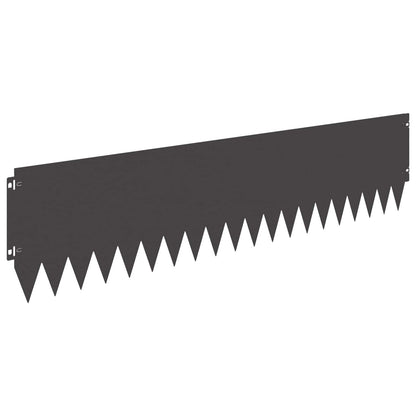 Gazonrand 20 pcs 103 x 25 cm Staal Zwart