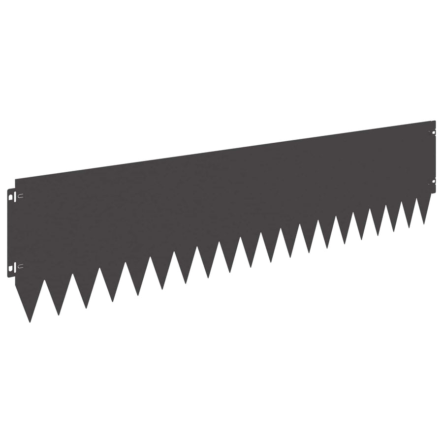Gazonrand 20 pcs 103 x 25 cm Staal Zwart
