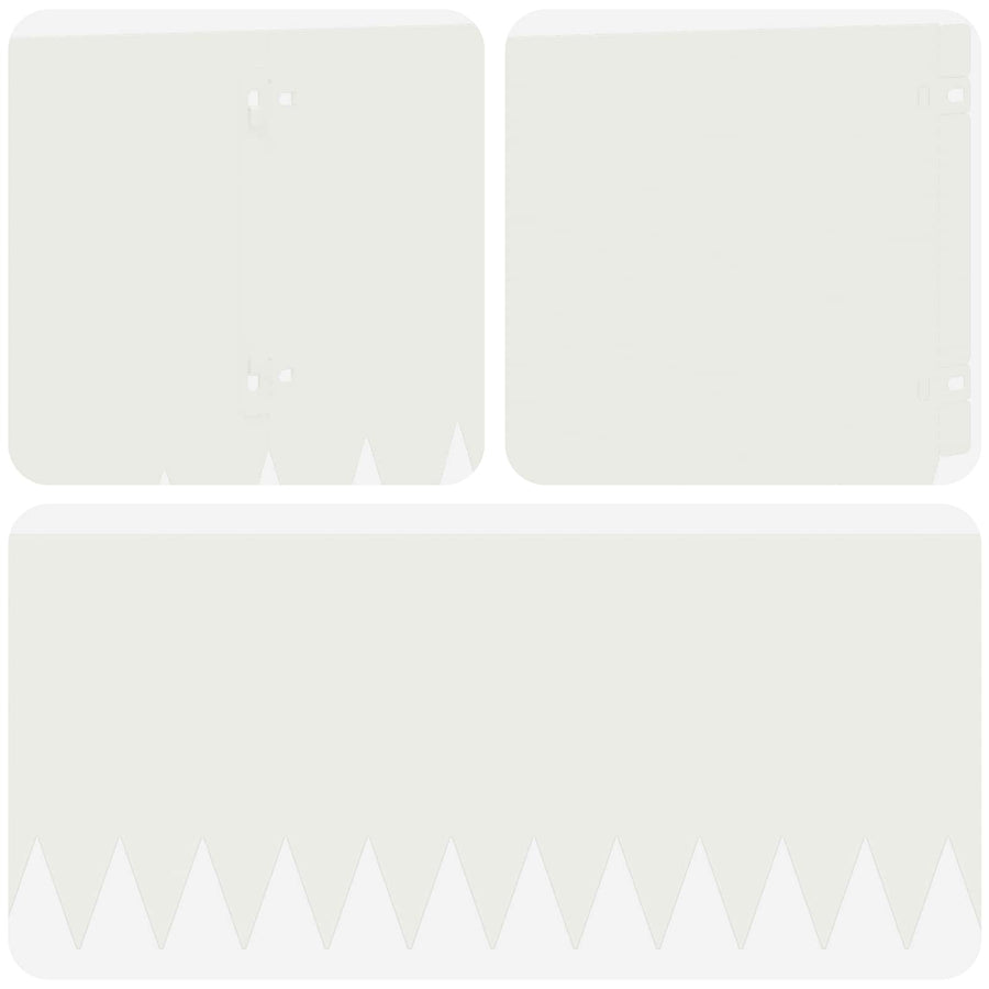 Gazonrand 10 pcs 103 x 25 cm Staal Wit