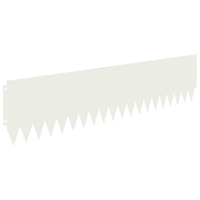 Gazonrand 10 pcs 103 x 25 cm Staal Wit