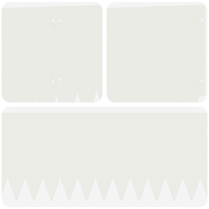 Gazonrand 20 pcs 103 x 25 cm Staal Wit