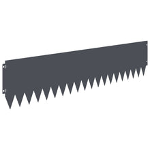 Gazonrand 10 pcs 103 x 25 cm Staal Antracietkleurig