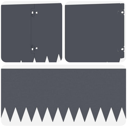 Gazonrand 20 pcs 103 x 25 cm Staal Antracietkleurig