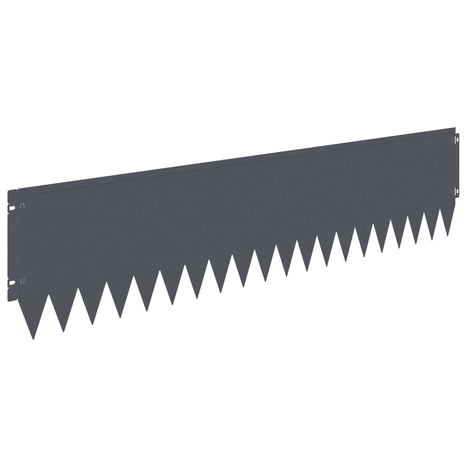 Gazonrand 20 pcs 103 x 25 cm Staal Antracietkleurig