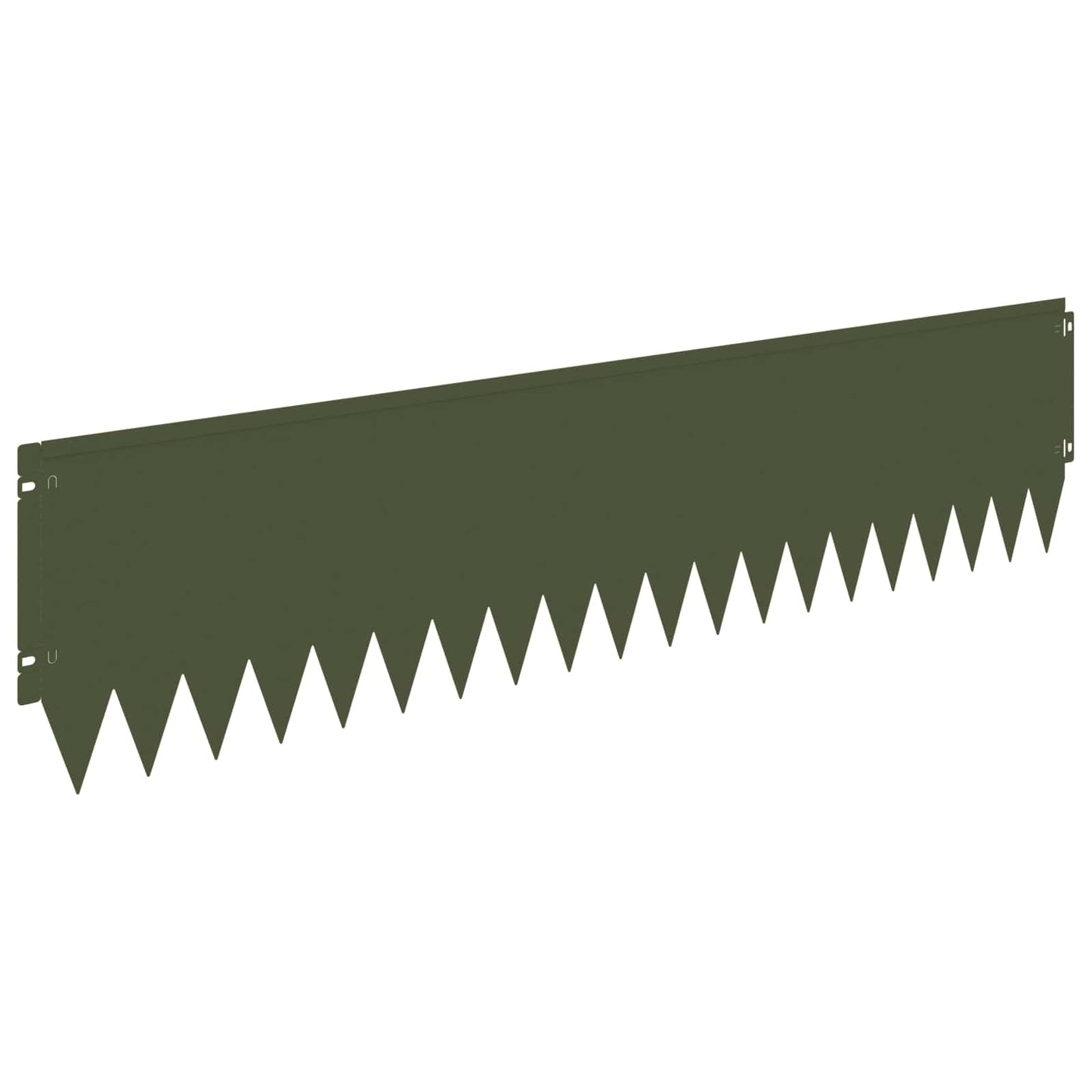 Gazonrand 10 pcs 103 x 25 cm Staal Olijfgroen