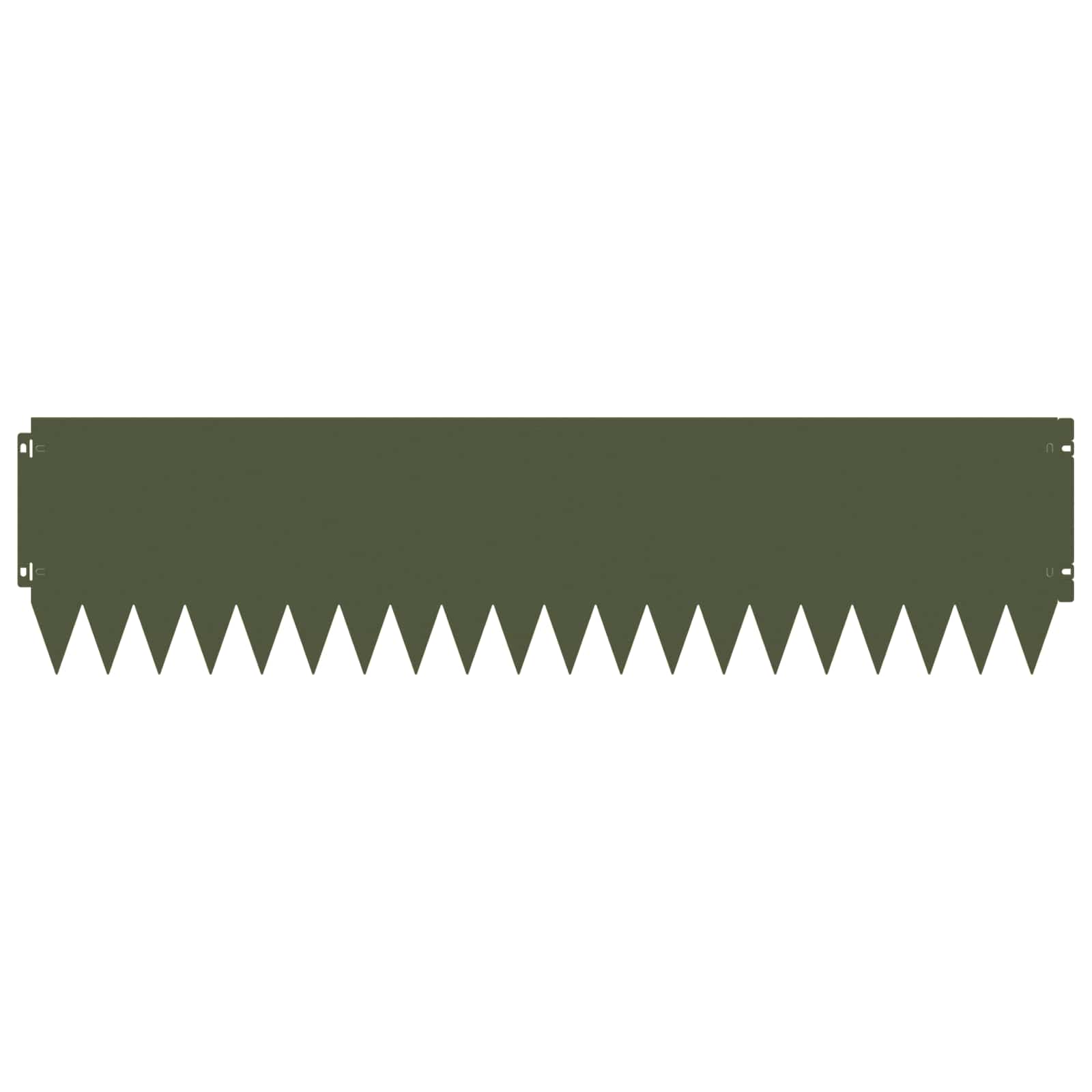 Gazonrand 10 pcs 103 x 25 cm Staal Olijfgroen