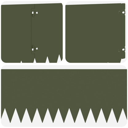 Gazonrand 20 pcs 103 x 25 cm Staal Olijfgroen