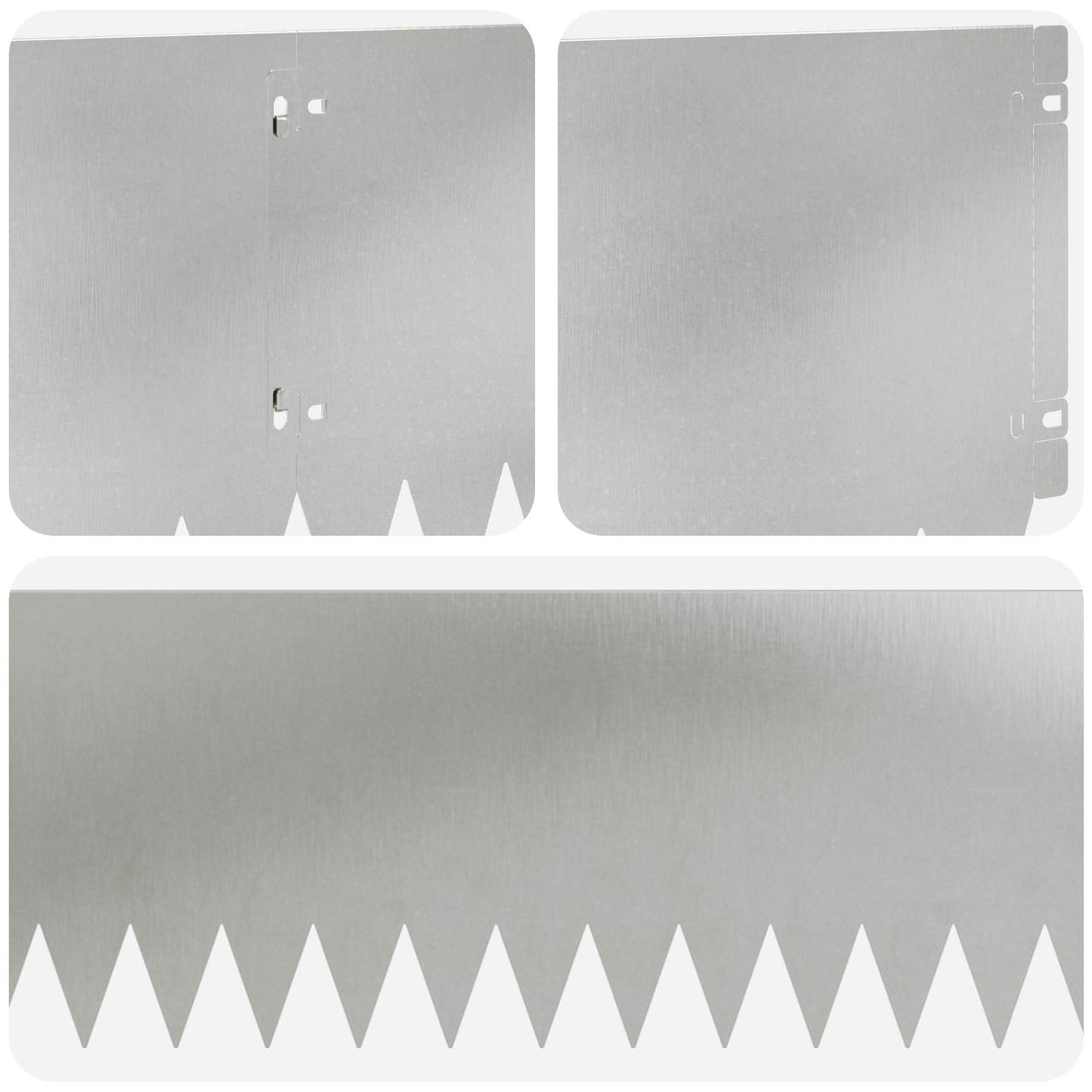 Gazonrand 20 pcs 103 x 25 cm Staal Zilverkleurig