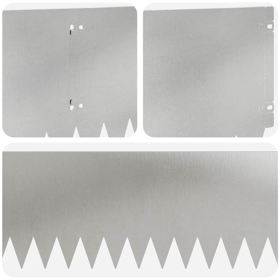 Gazonrand 20 pcs 103 x 25 cm Staal Zilverkleurig