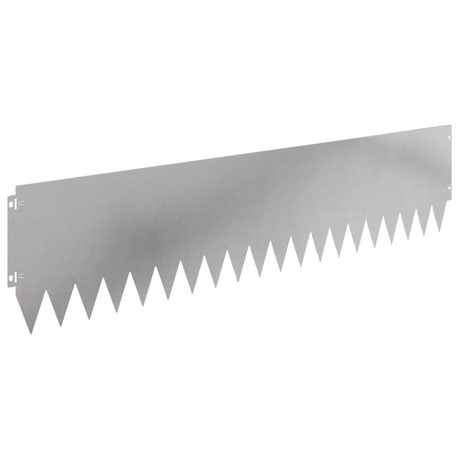 Gazonrand 20 pcs 103 x 25 cm Staal Zilverkleurig
