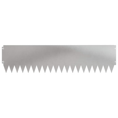 Gazonrand 20 pcs 103 x 25 cm Staal Zilverkleurig