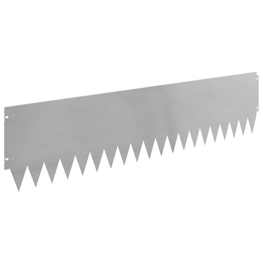Gazonrand 10 pcs 103 x 25 cm Staal Zilverkleurig