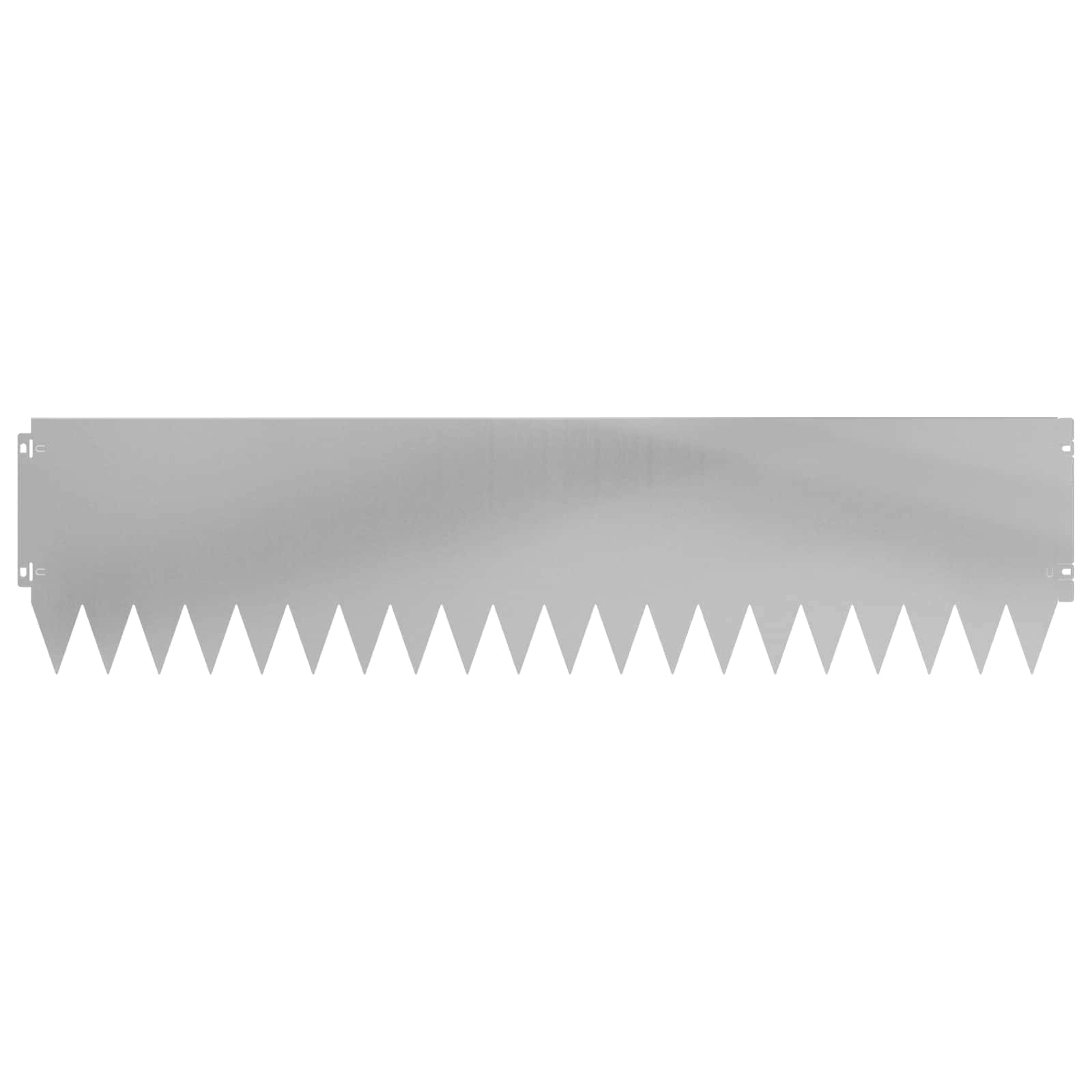 Gazonrand 10 pcs 103 x 25 cm Staal Zilverkleurig