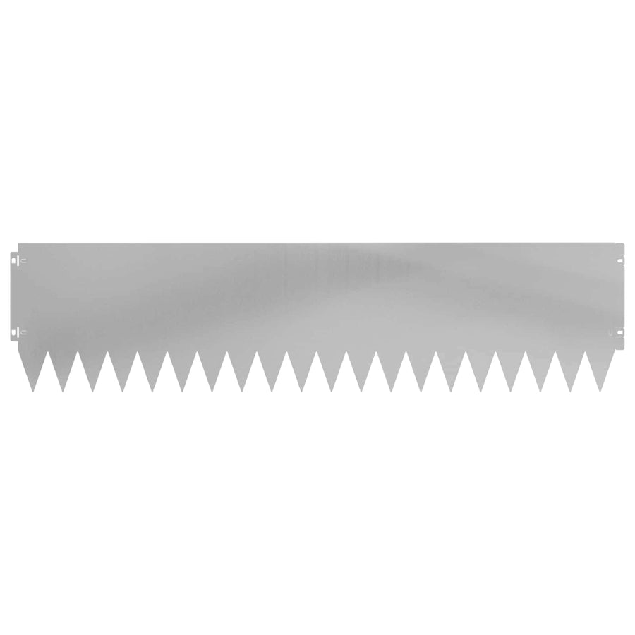 Gazonrand 10 pcs 103 x 25 cm Staal Zilverkleurig