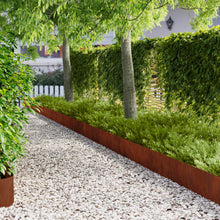 Gazonrand 20 pcs 103 x 25 cm Staal Roestig